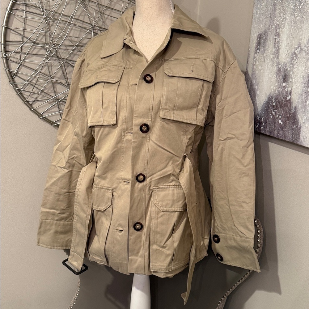Karen Millen Tailored Cargo Pocket Belted Safari Jacket - Picture 3 of 6